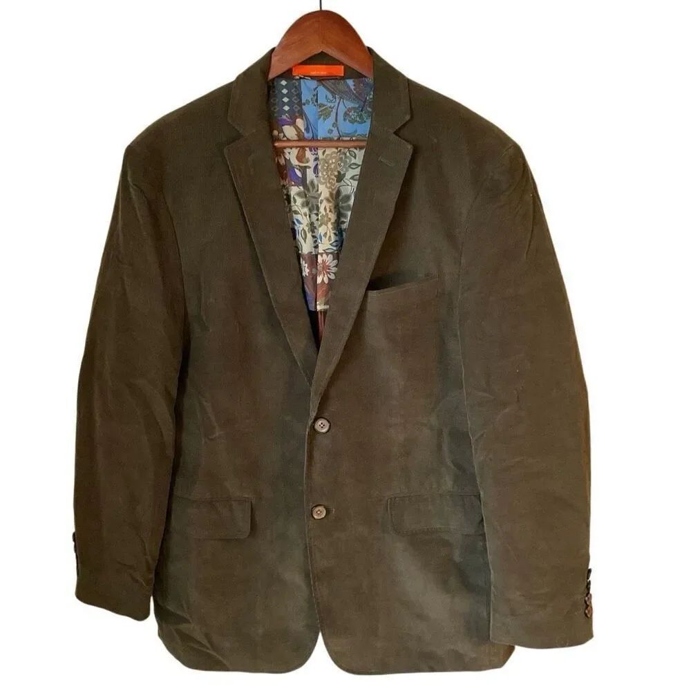 Oversize Olive Green Corduroy Blazer